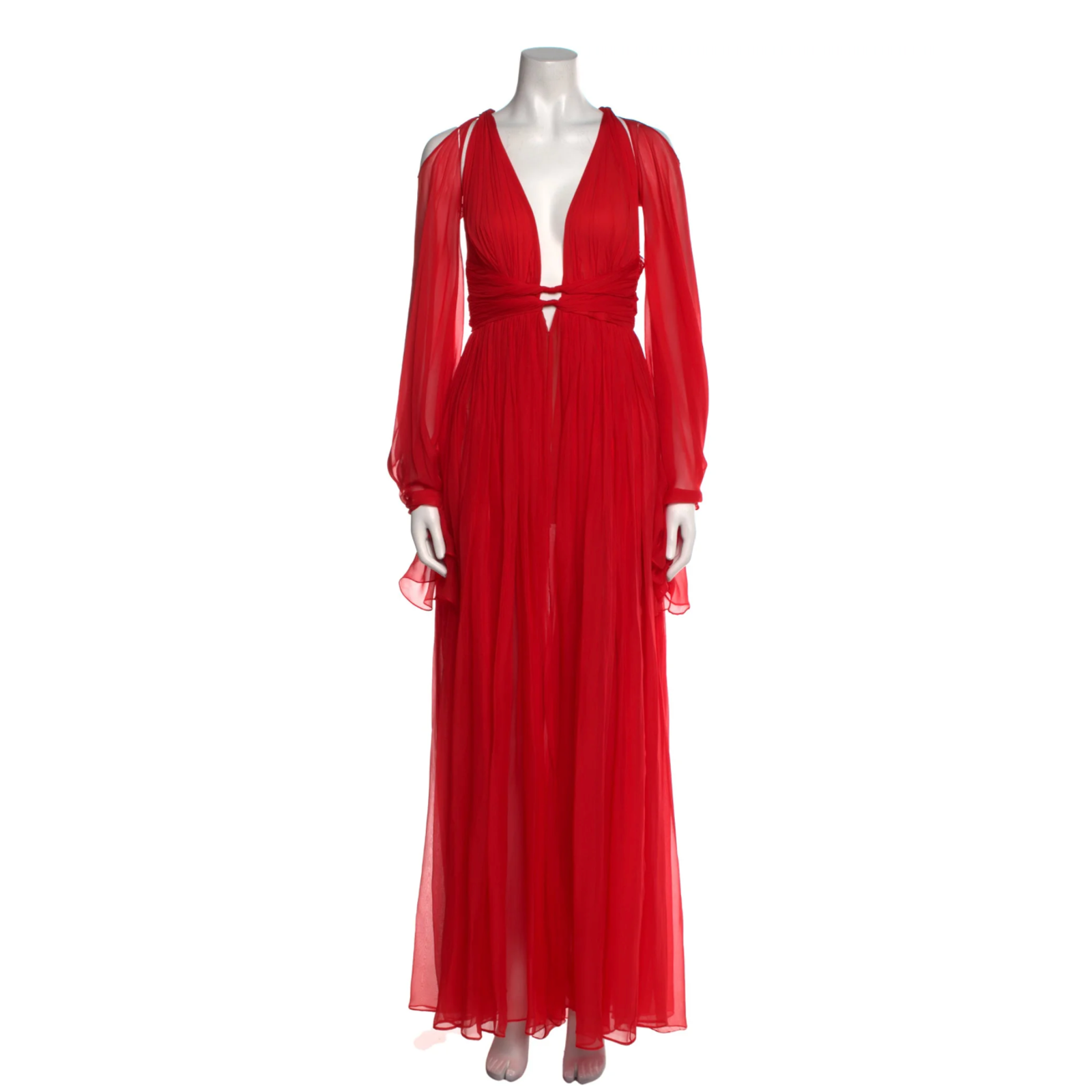 Peter Dundas Red Chiffon Gown Size 2-6